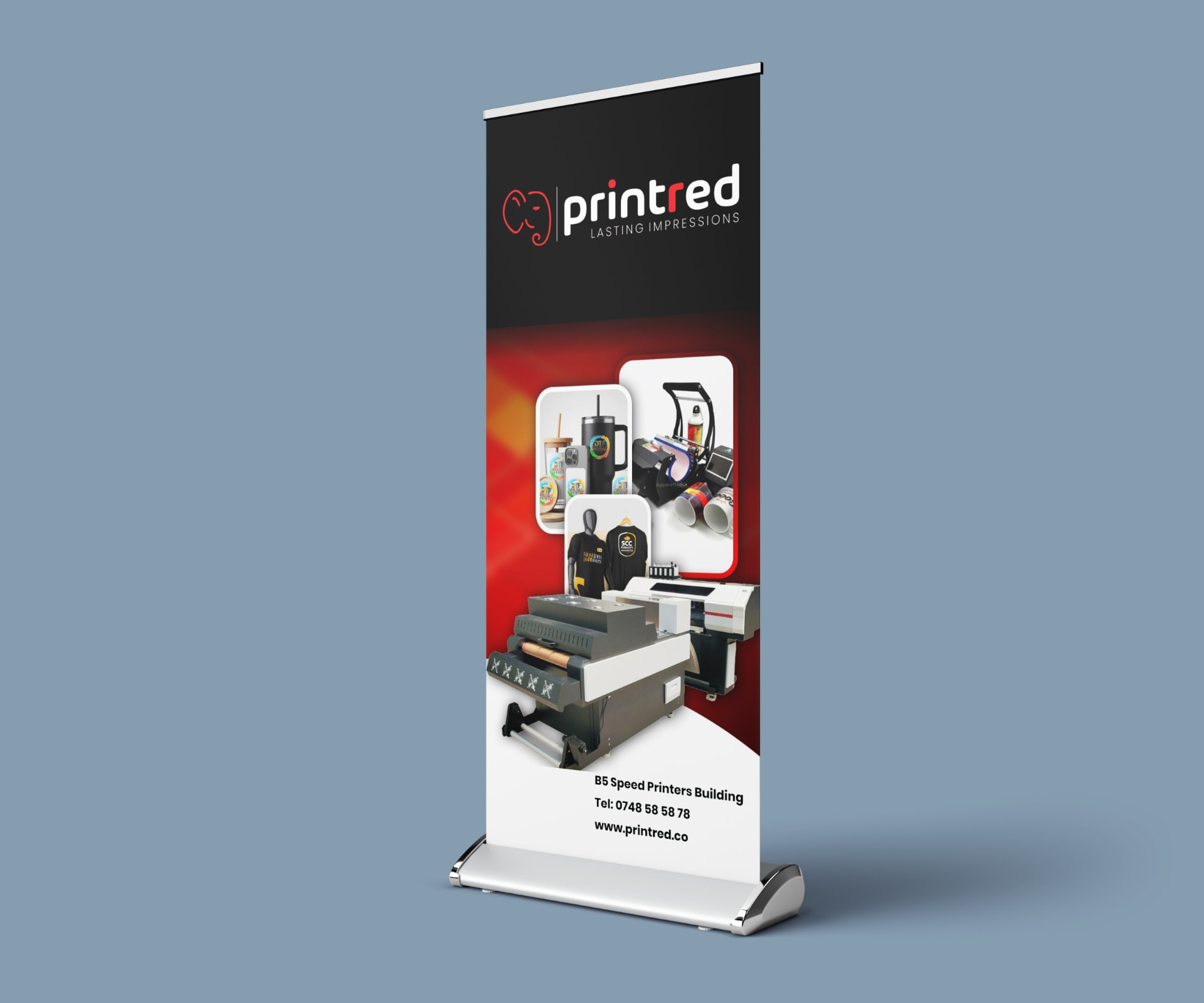 Printred roll-up banner stand