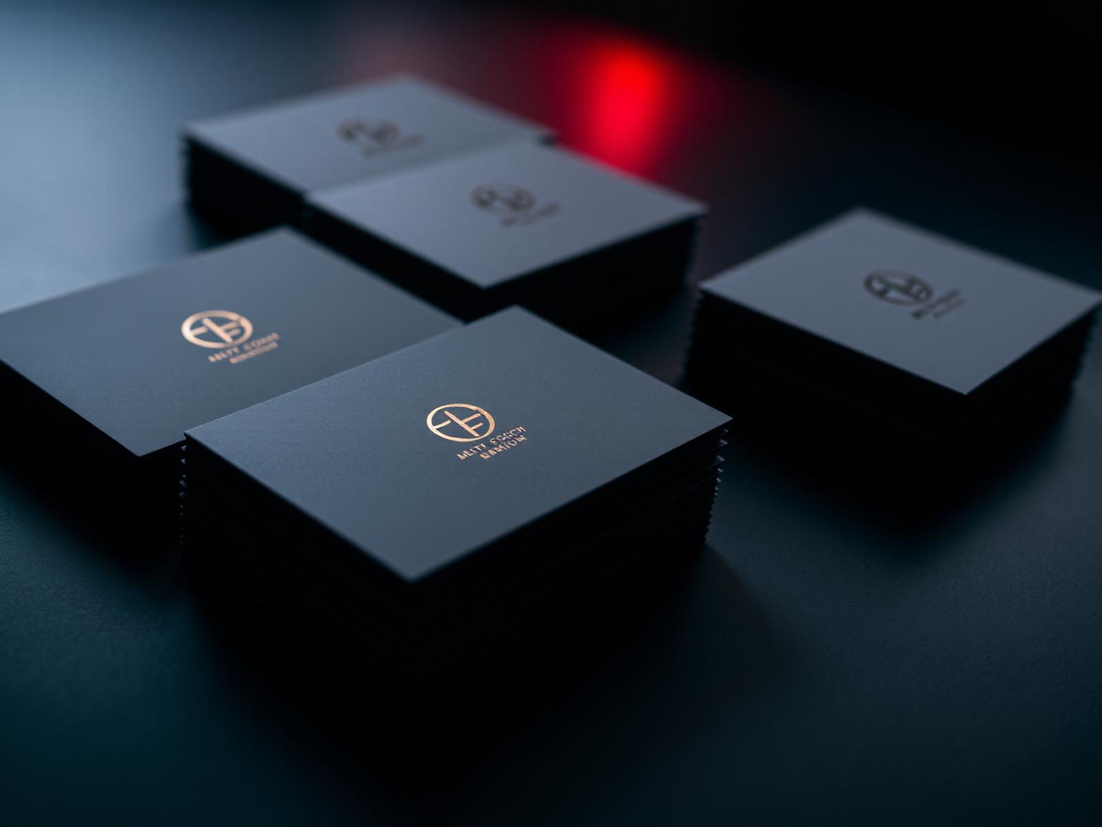 Soft-Touch Black business cards